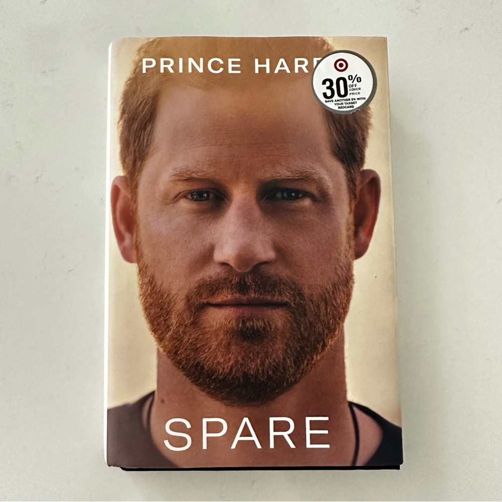 “Spare” Prince Harry hardback book